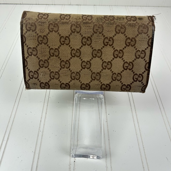 Gucci Beige and Brown GG Canvas Clutch Wallet - Picture 3 of 13